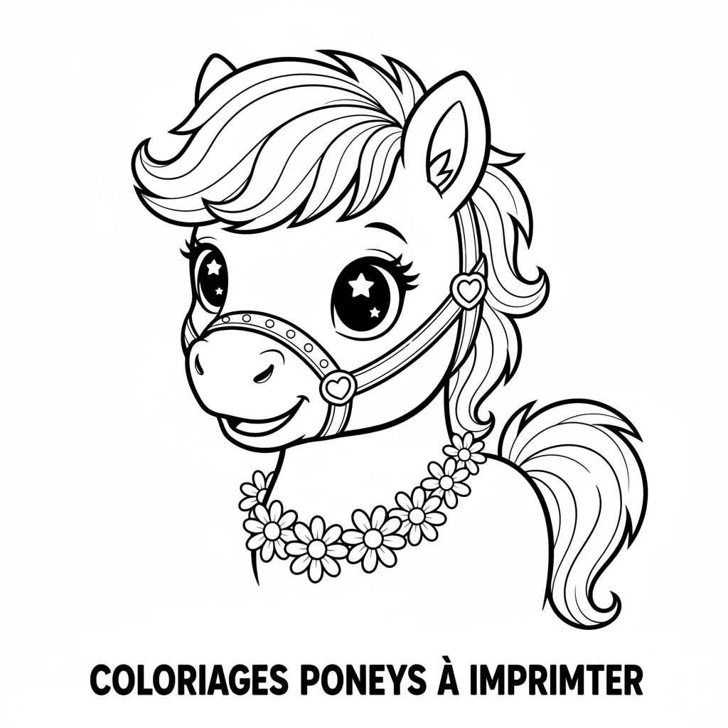 Coloriage coloriages poneys à imprimer 4