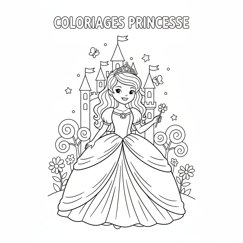 Coloriage Coloriages Princesse Disney Gratuit à Imprimer