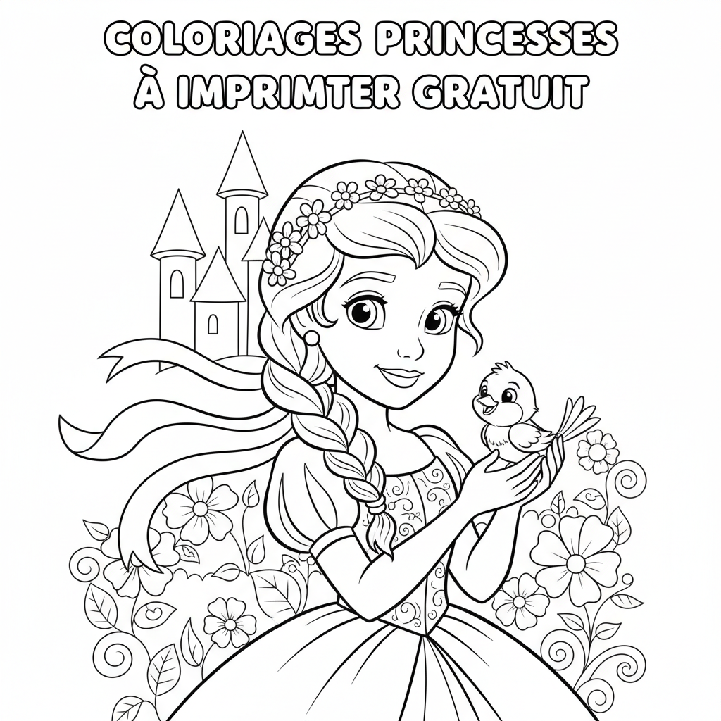 Coloriage coloriages princesses disney à imprimer gratuit 4