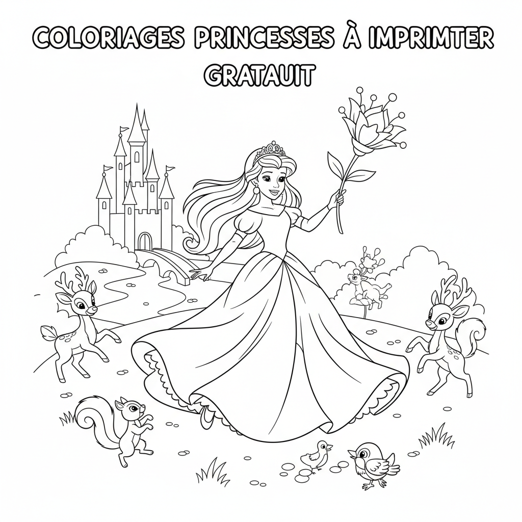 Coloriage coloriages princesses disney à imprimer gratuit 5