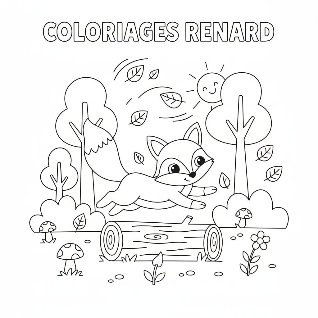 Coloriage coloriages renard 5