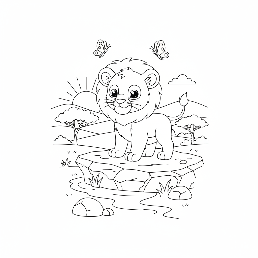 Coloriage coloriages simba 3