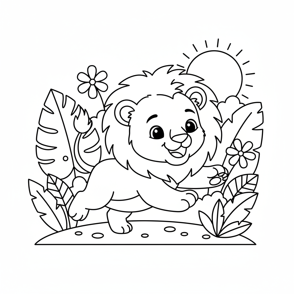 Coloriage coloriages simba 5