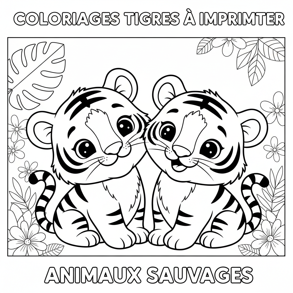 Coloriage coloriages tigres à imprimer 4