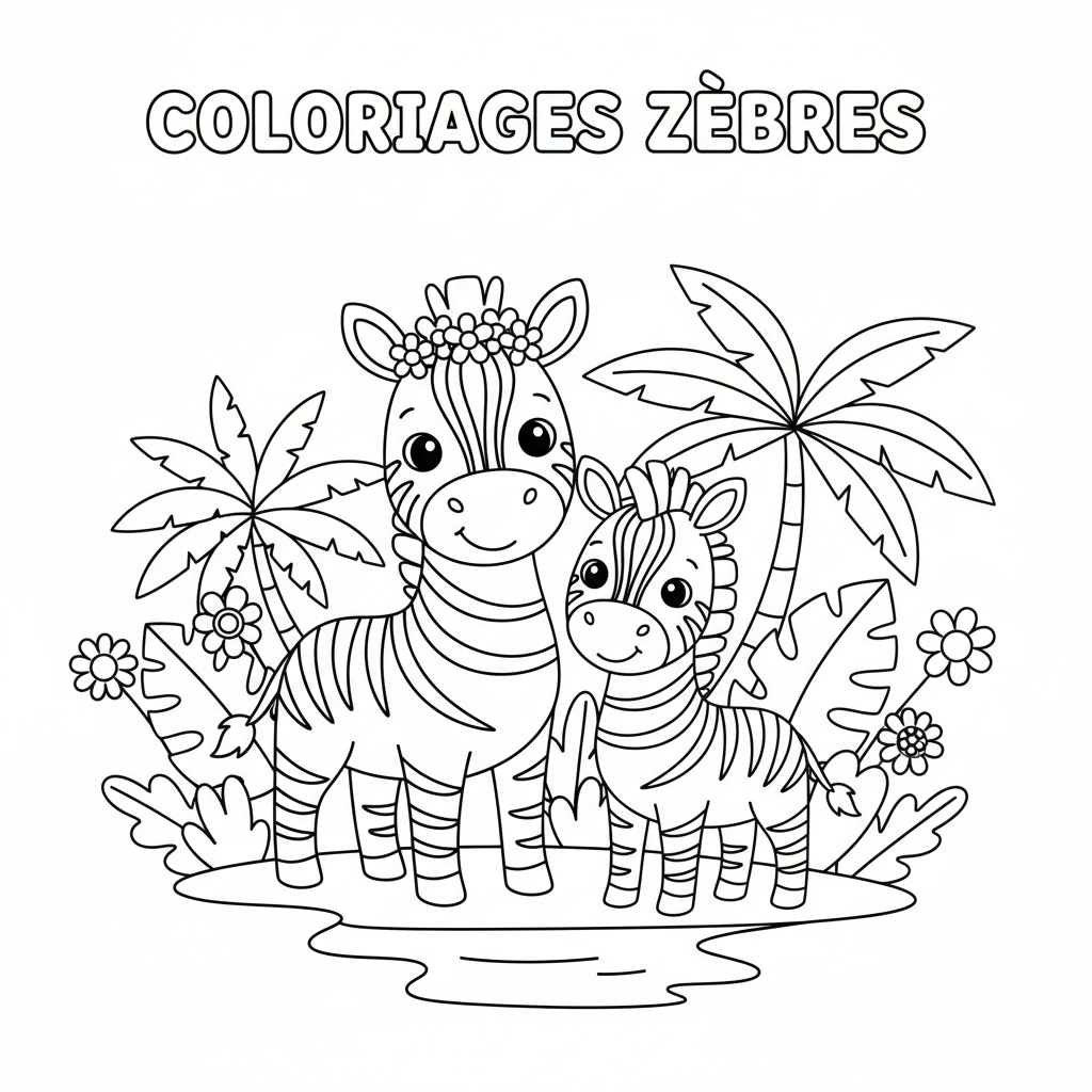 Coloriage coloriages zèbres