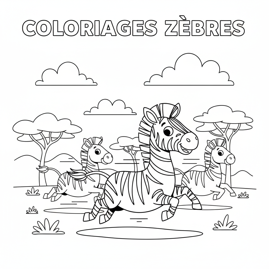 Coloriage coloriages zèbres 5