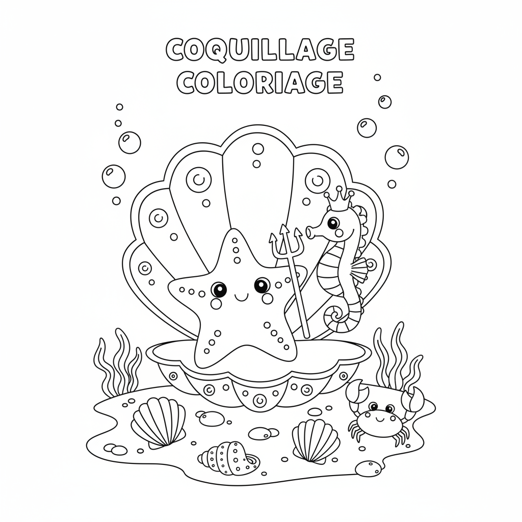 Coloriage coquillage coloriage 2