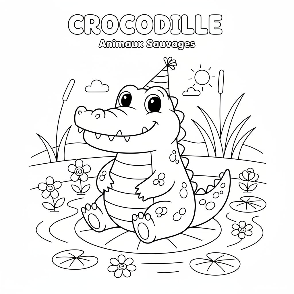 Coloriage crocodile coloriage à imprimer