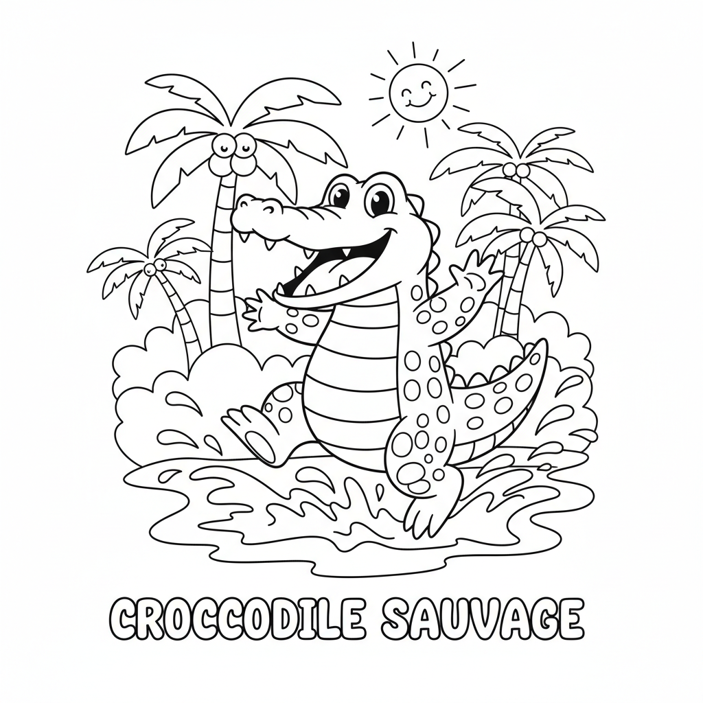 Coloriage crocodile coloriage à imprimer 5