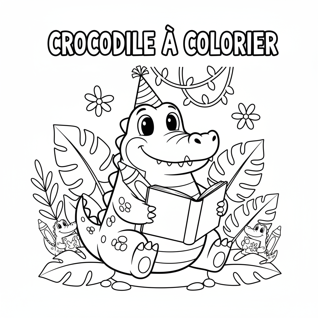 Coloriage crocodiles coloriage