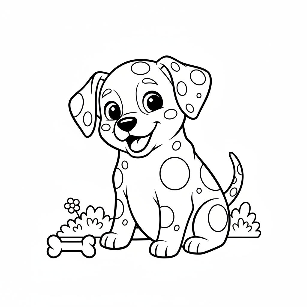 Coloriage dalmatien coloriage 1