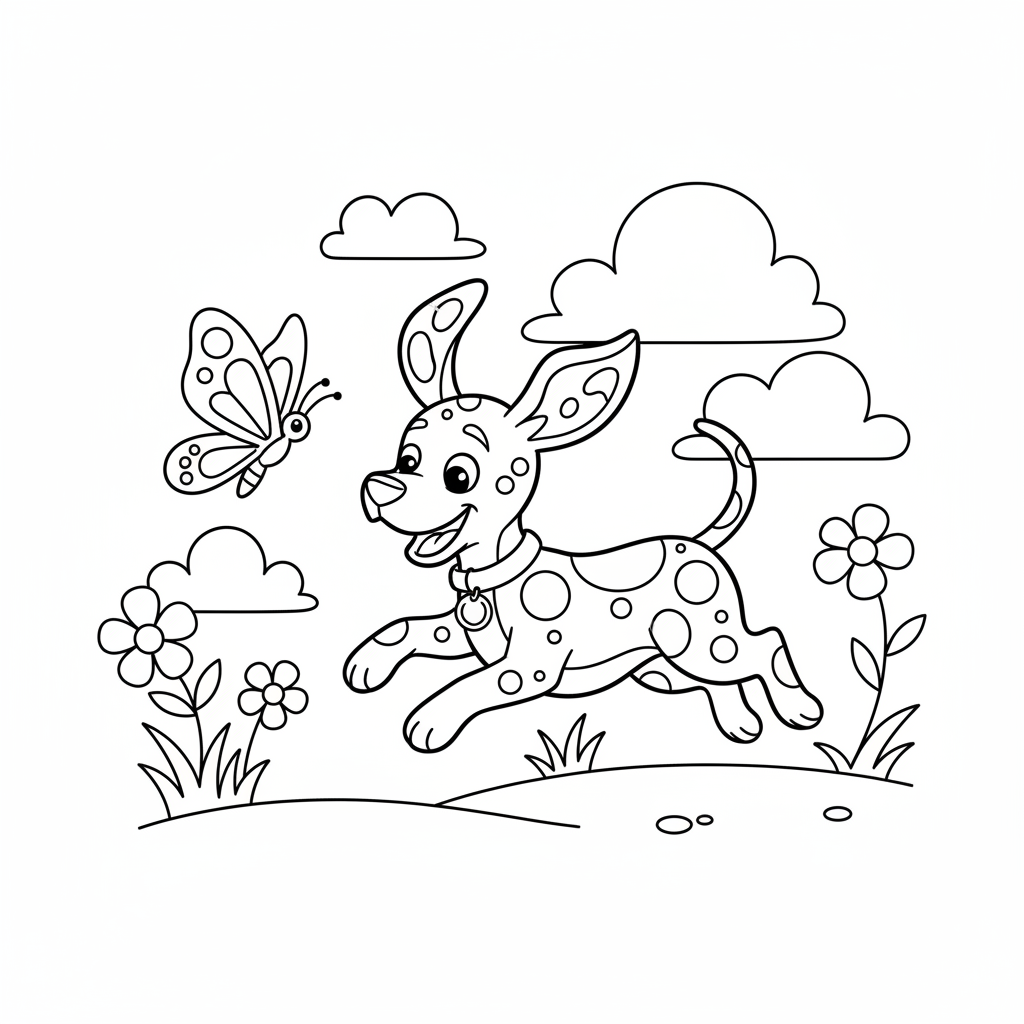 Coloriage dalmatien coloriage 5