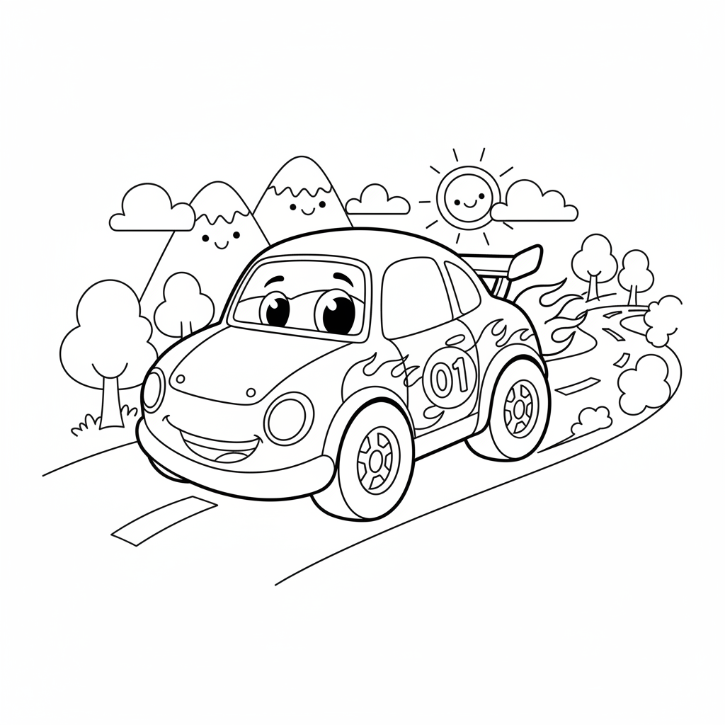 Coloriage dessin cars coloriage