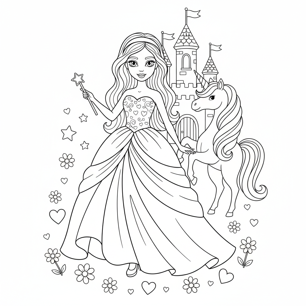 Coloriage dessin coloriage barbie 2