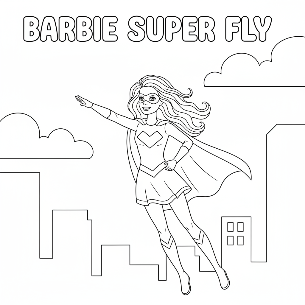 Coloriage dessin coloriage barbie 5