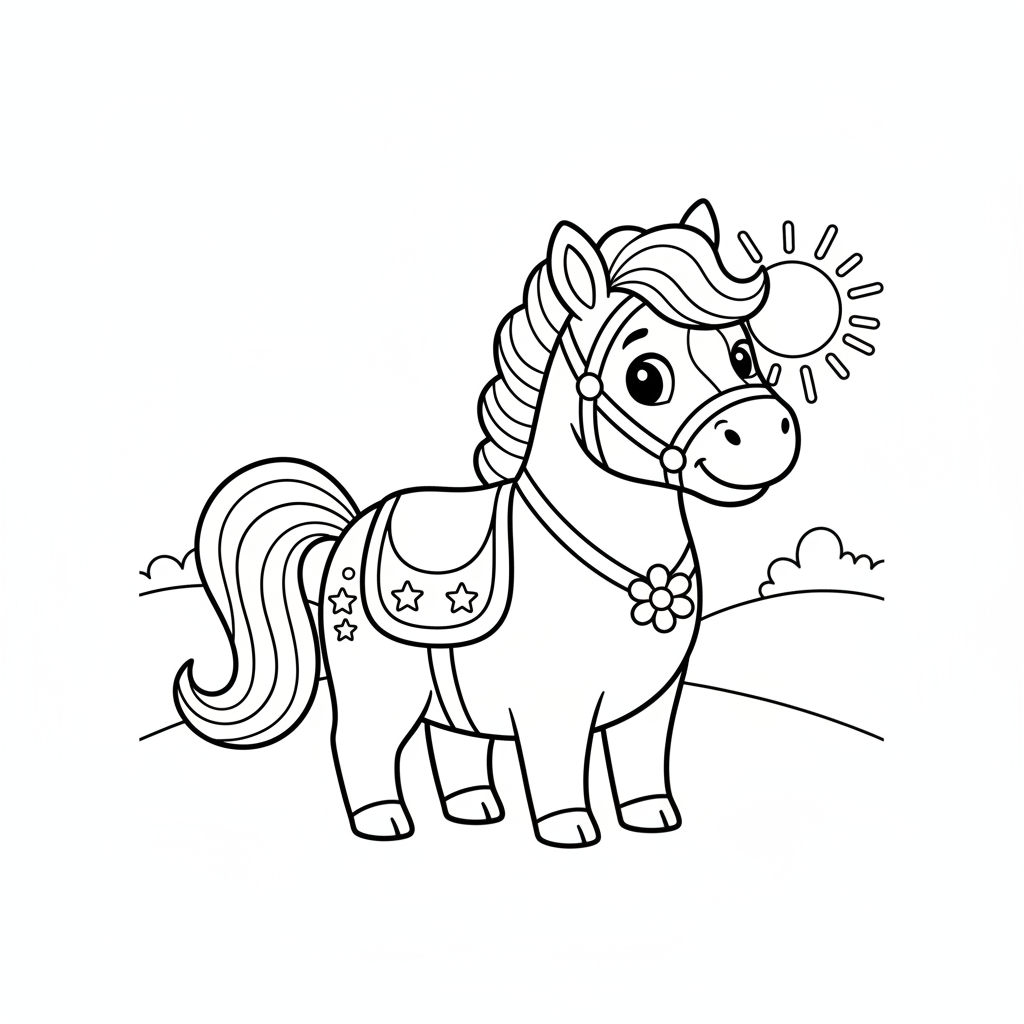 Coloriage dessin coloriage cheval