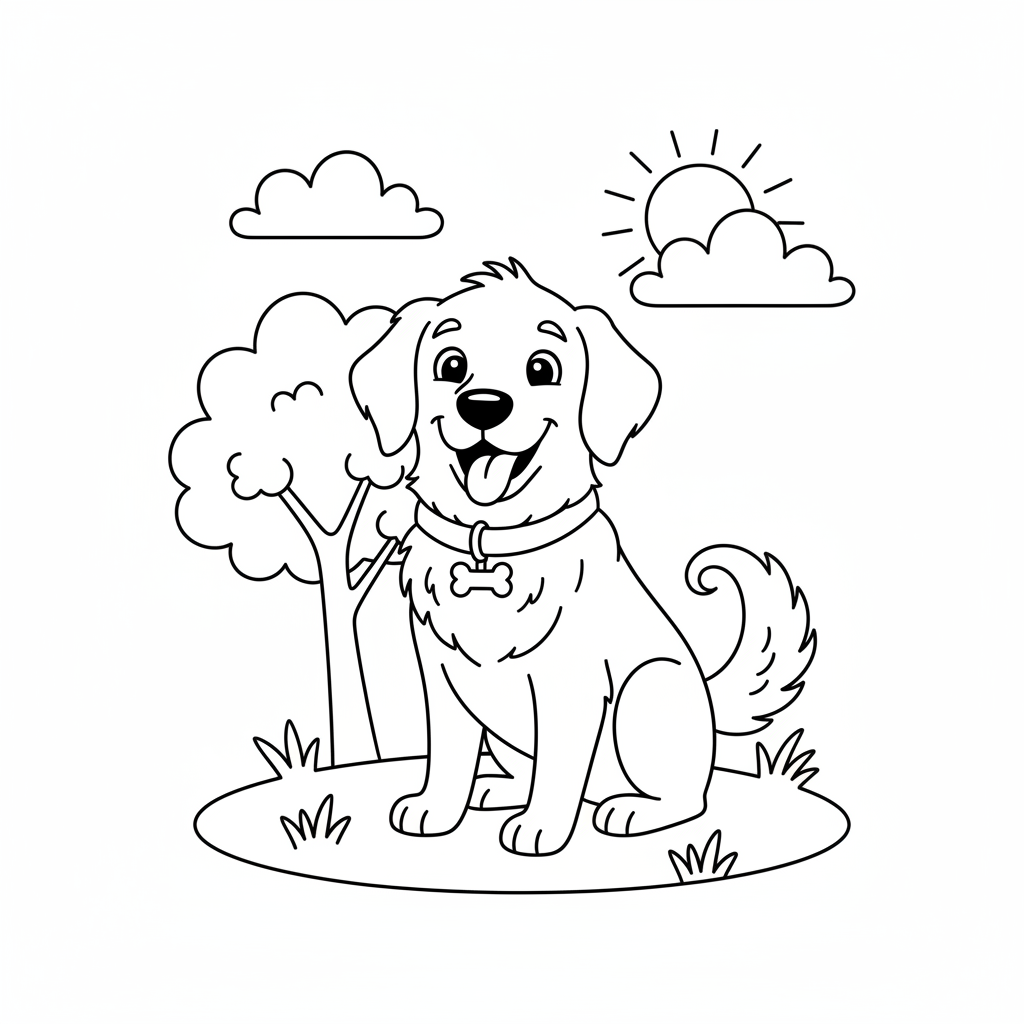 Coloriage dessin coloriage chien 2