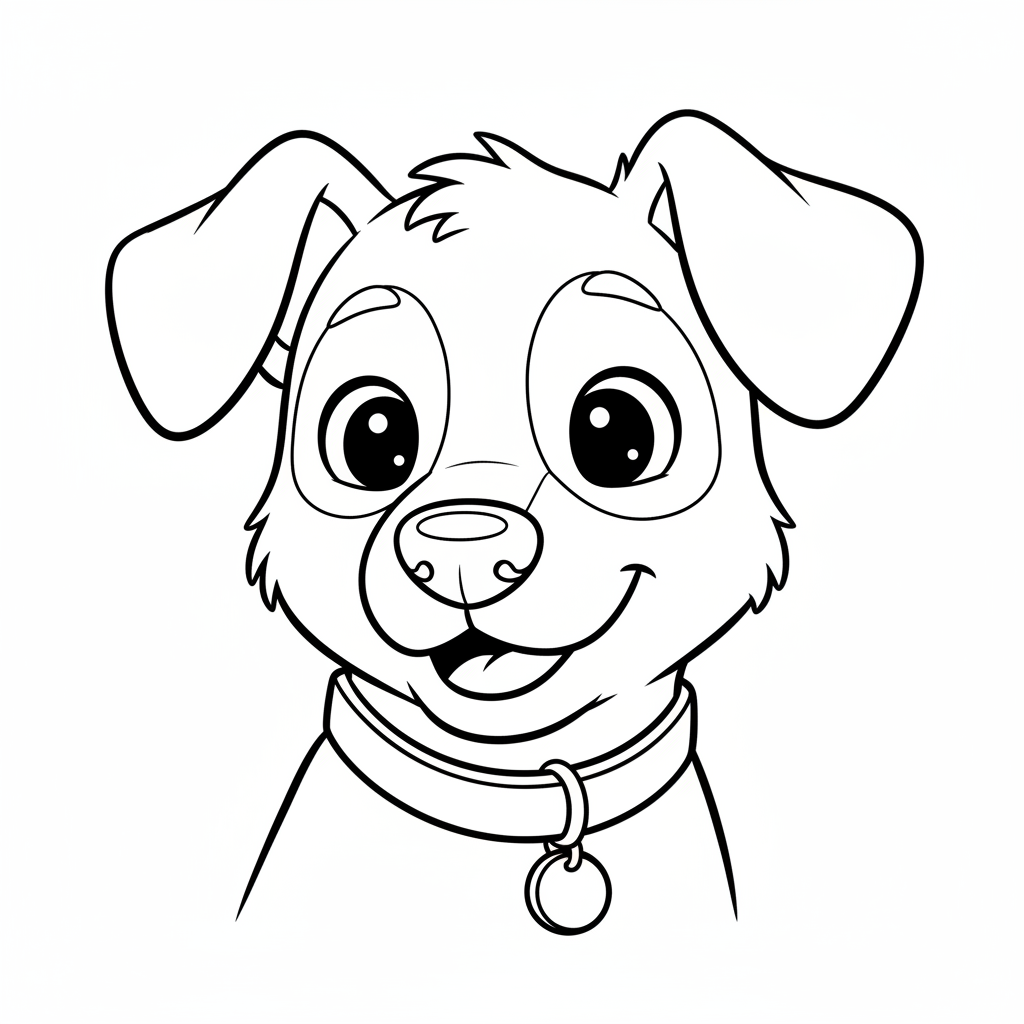 Coloriage dessin coloriage chien 4