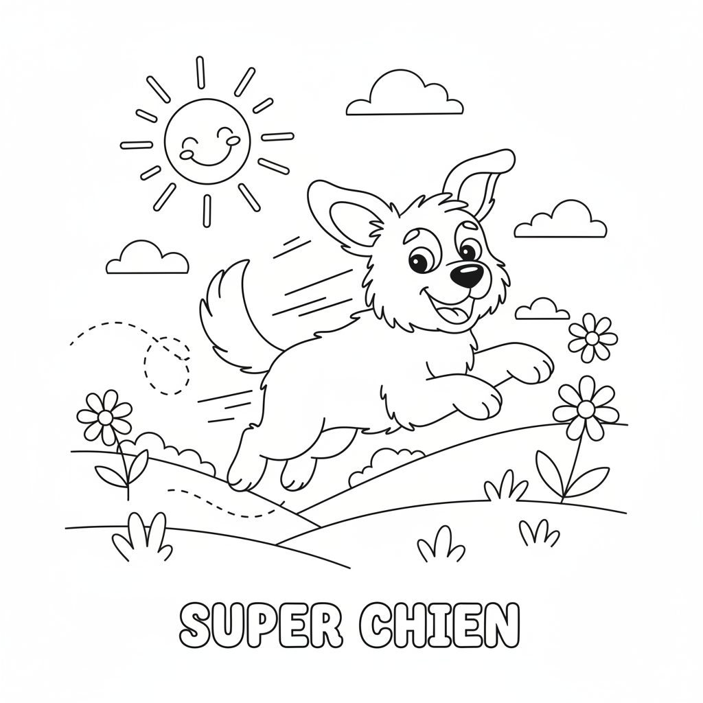 Coloriage dessin coloriage chien 5