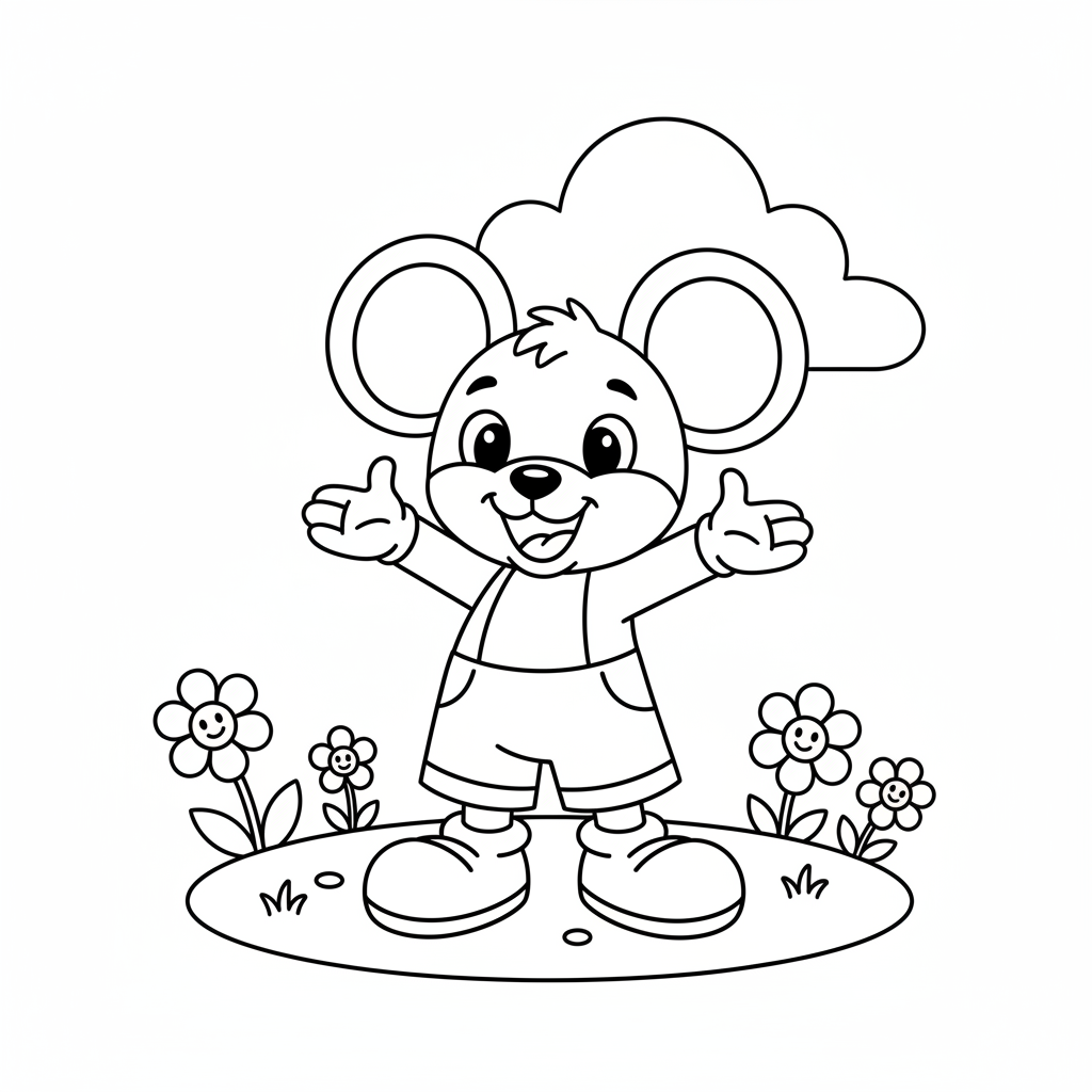 Coloriage dessin coloriage mickey 1