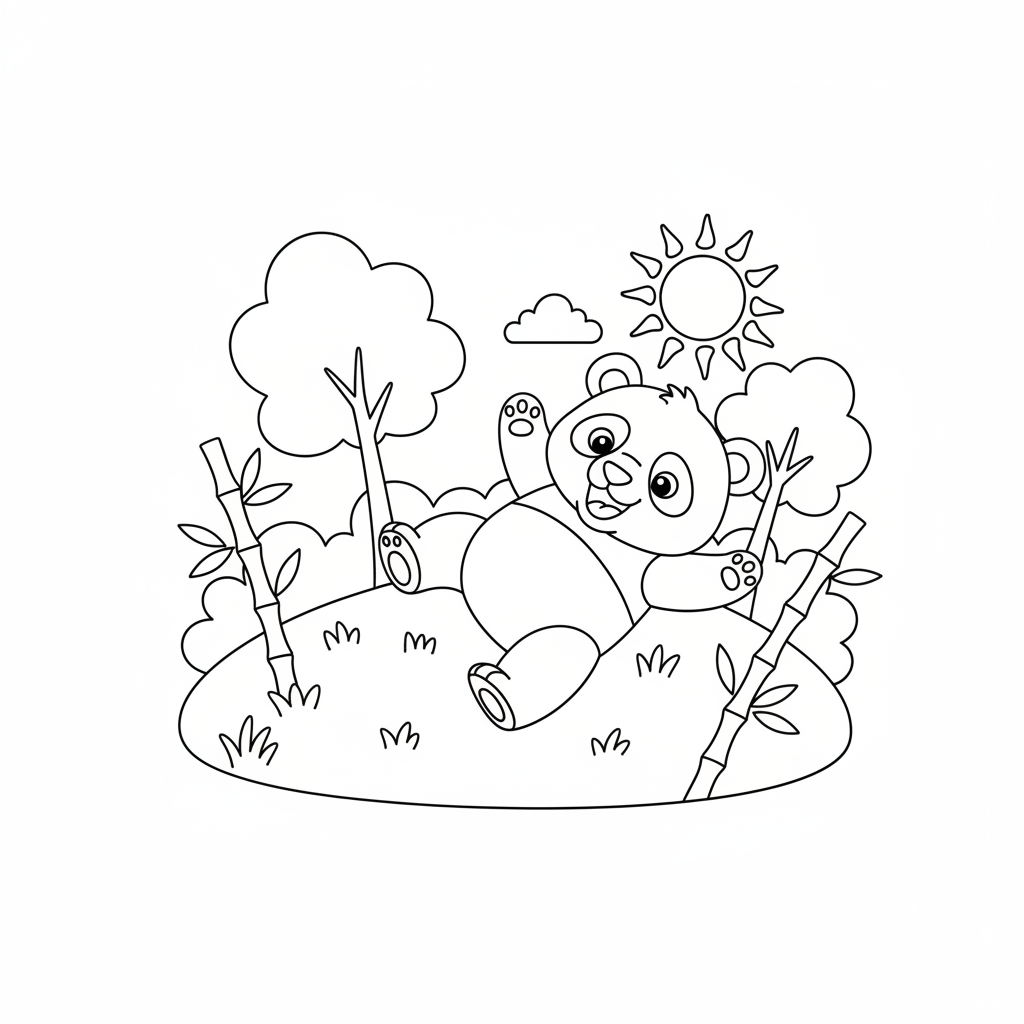 Coloriage dessin coloriage panda 5