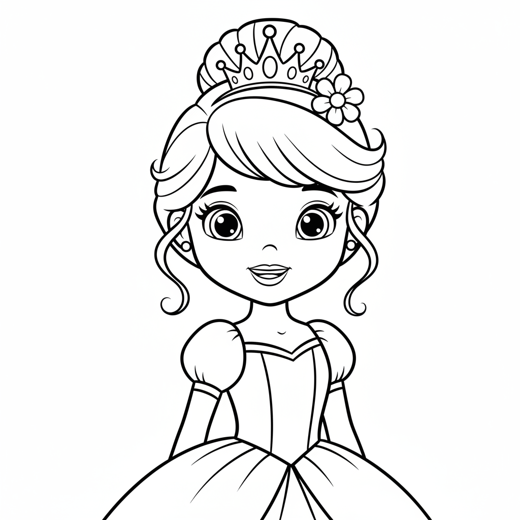 Coloriage dessin coloriage princesse disney 4