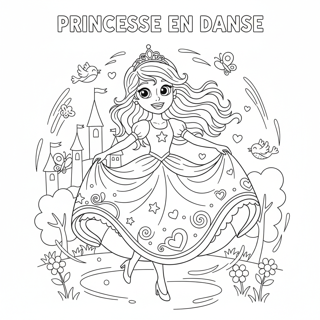 Coloriage dessin coloriage princesse disney 5