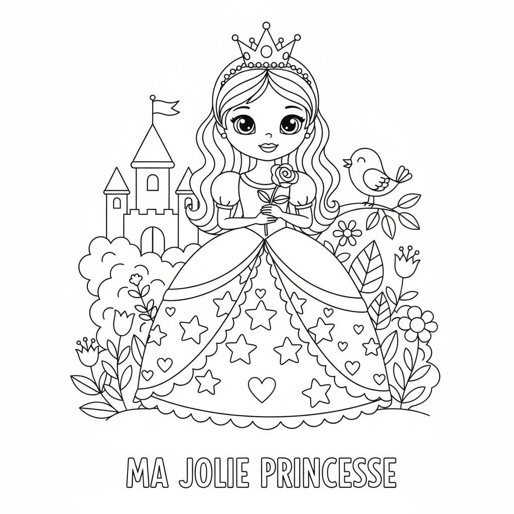 Coloriage disney coloriage princesse 1