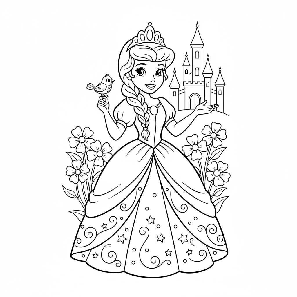 Coloriage disney princesse coloriage 1