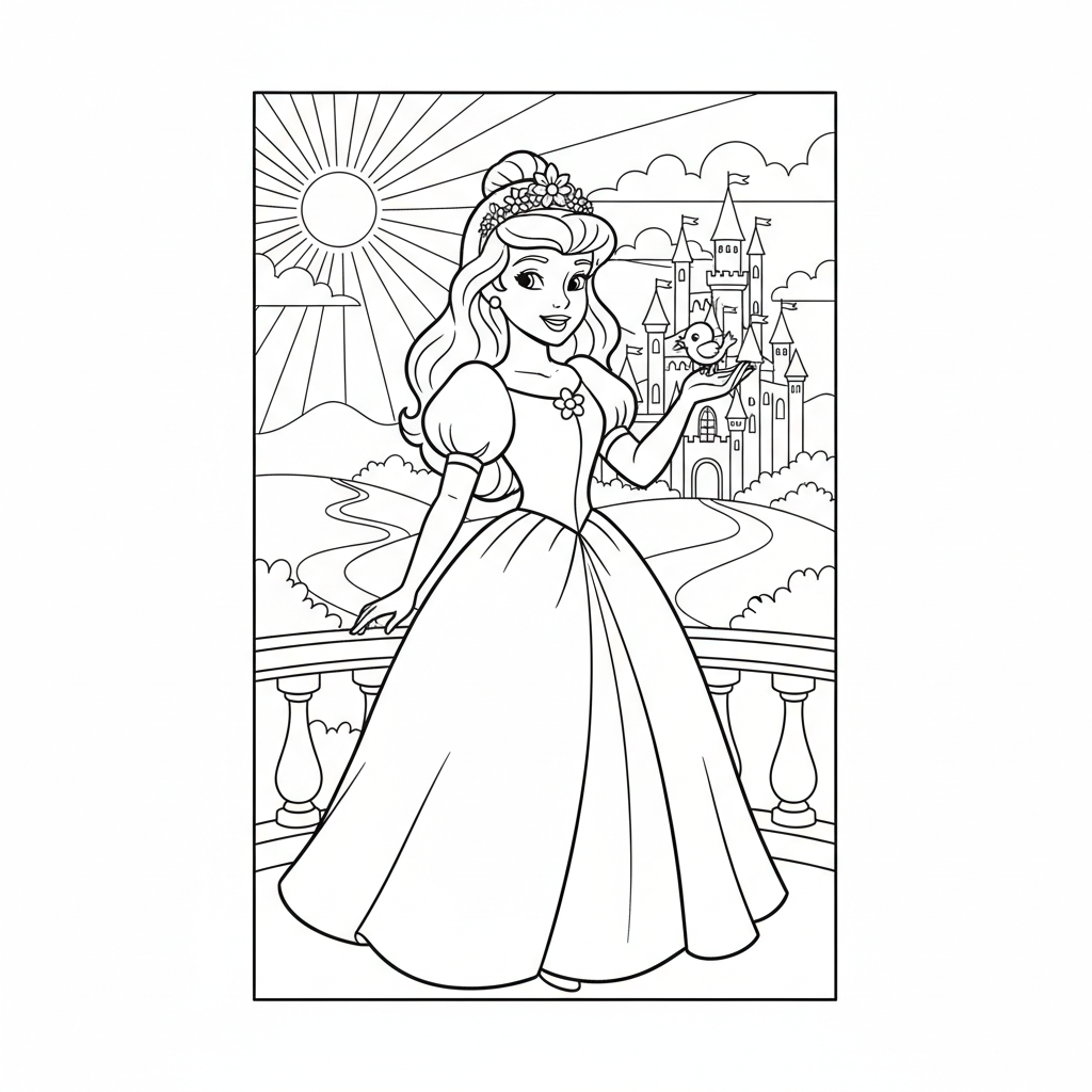Coloriage disney princesse coloriage 2