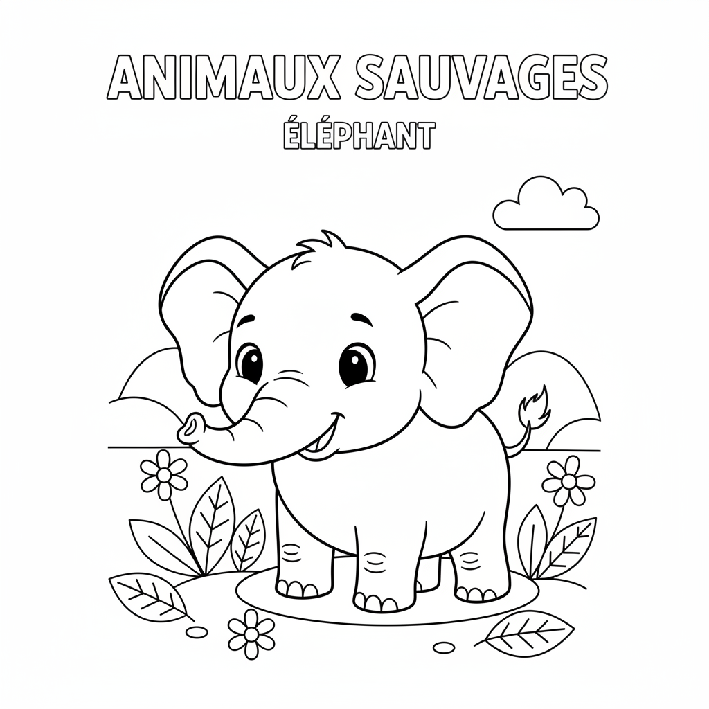 Coloriage Elephant Coloriage Gratuit à Imprimer
