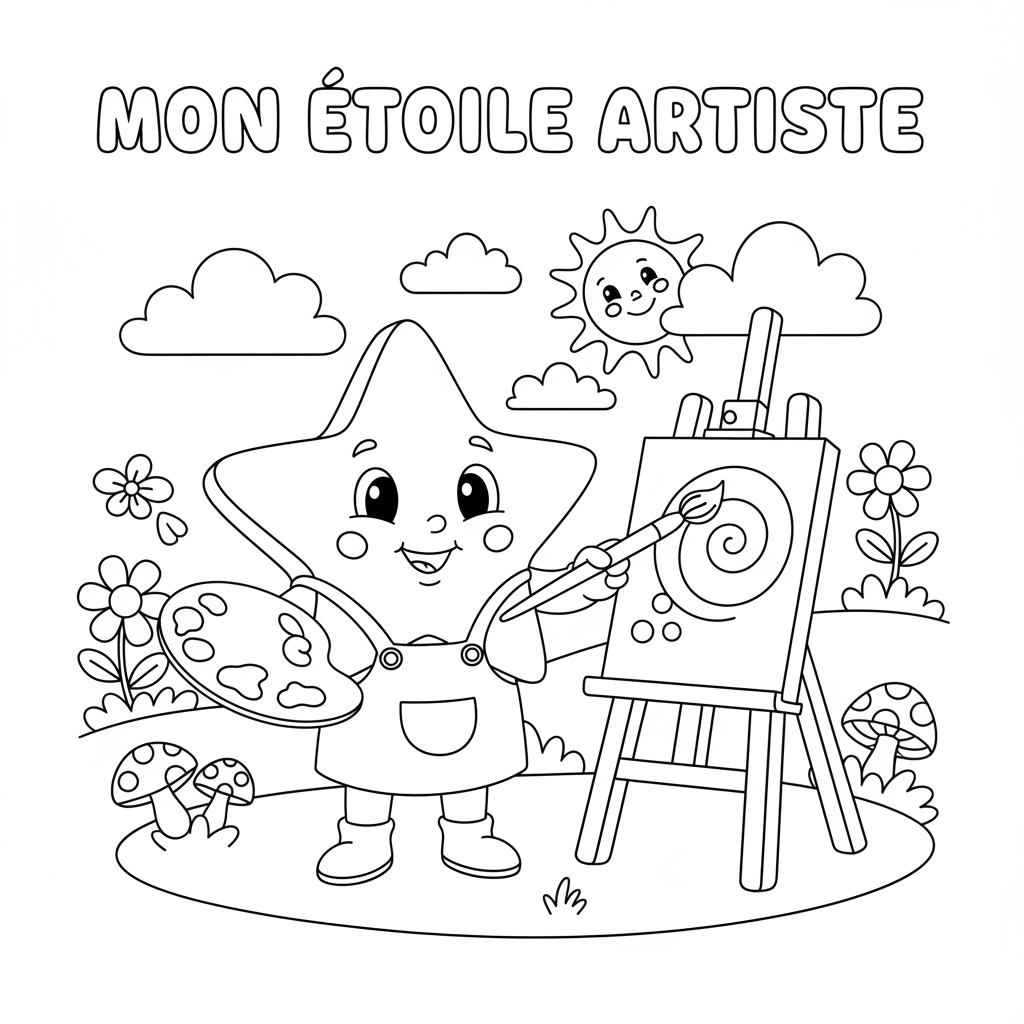 Coloriage etoile coloriage 3