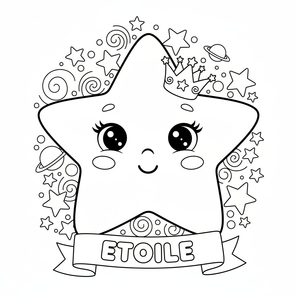 Coloriage etoile coloriage 4