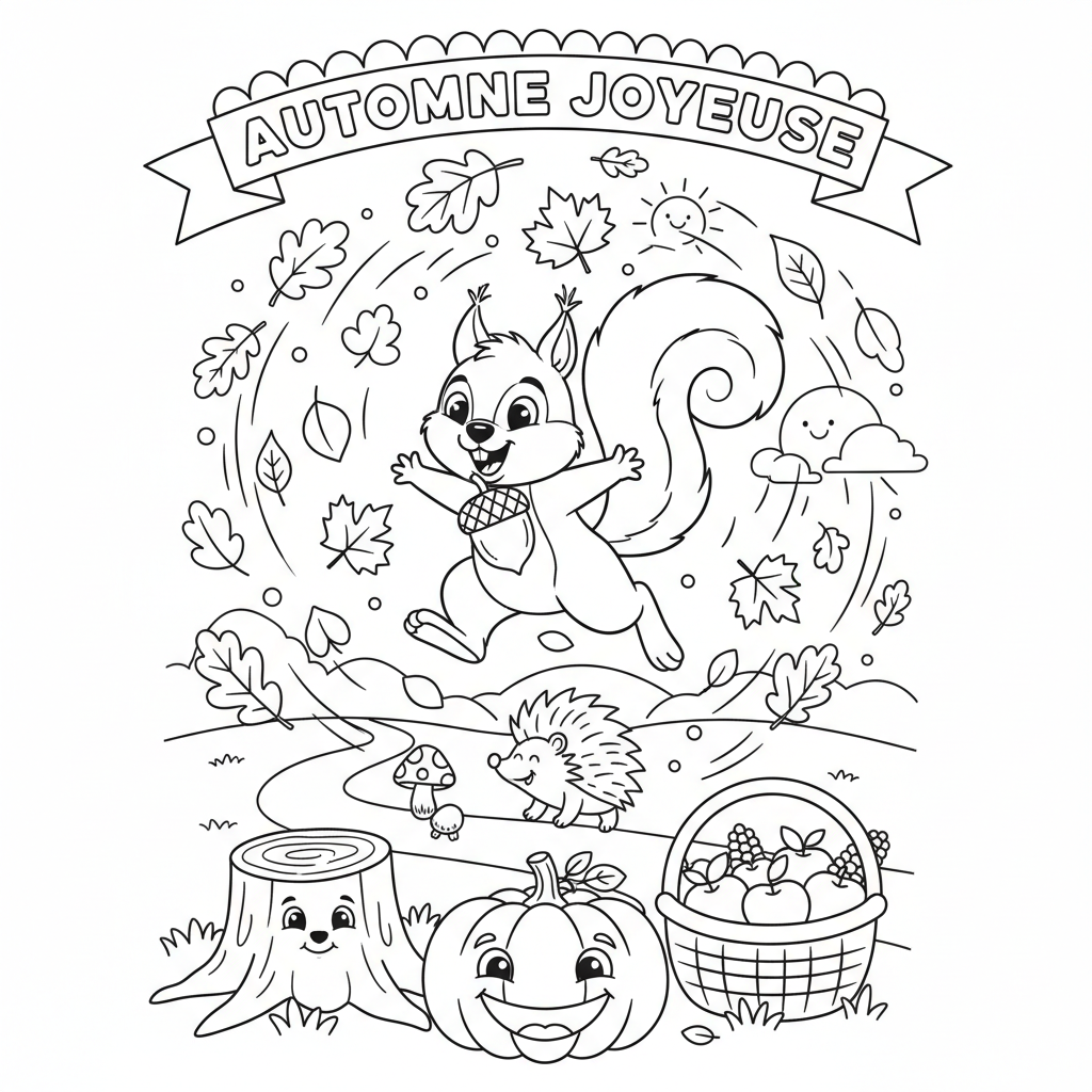 Coloriage facile coloriage automne maternelle 5