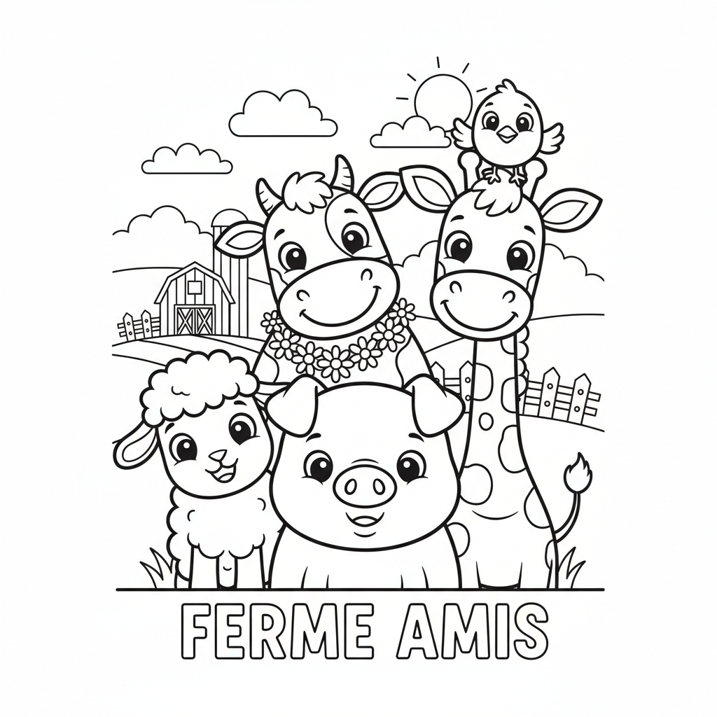 Coloriage ferme coloriage 4