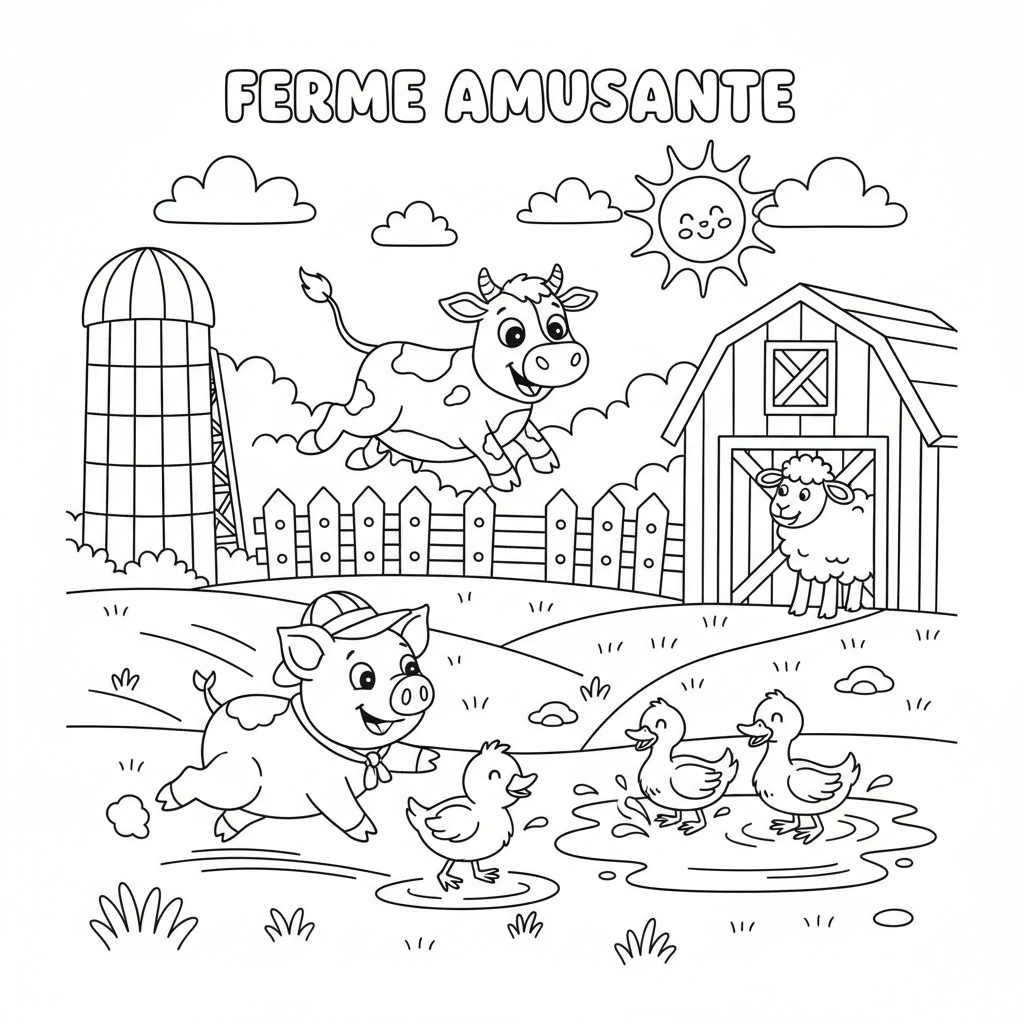 Coloriage ferme coloriage 5