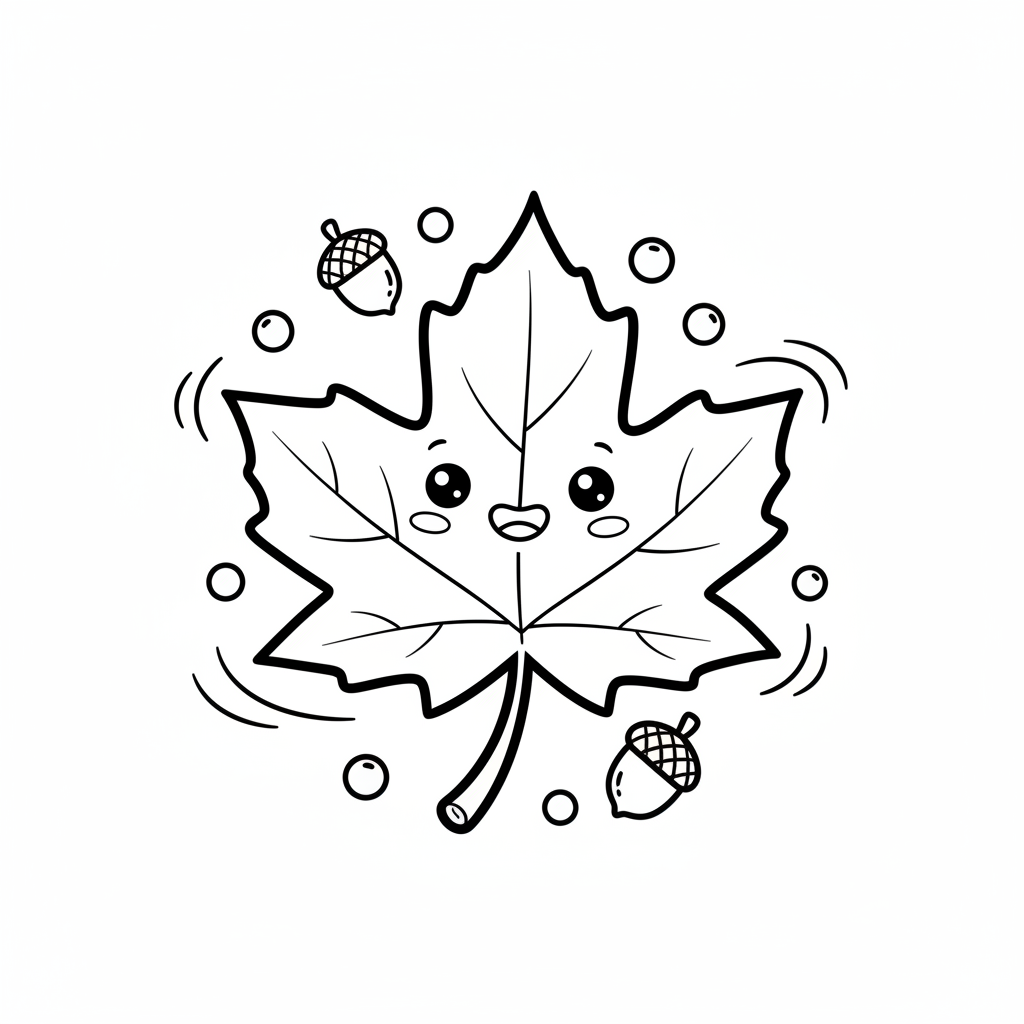 Coloriage feuille automne coloriage