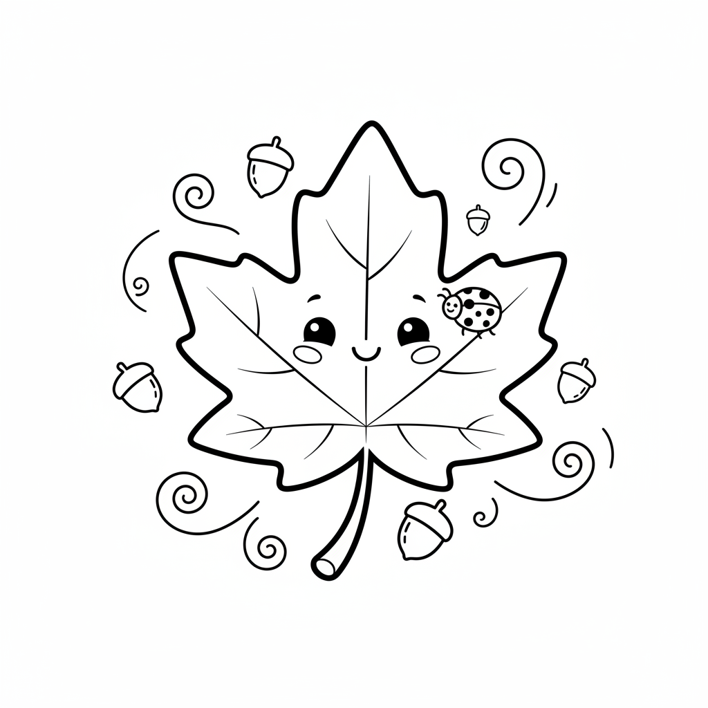 Coloriage feuille d automne coloriage