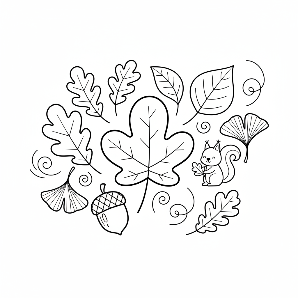 Coloriage feuilles automne coloriage 2