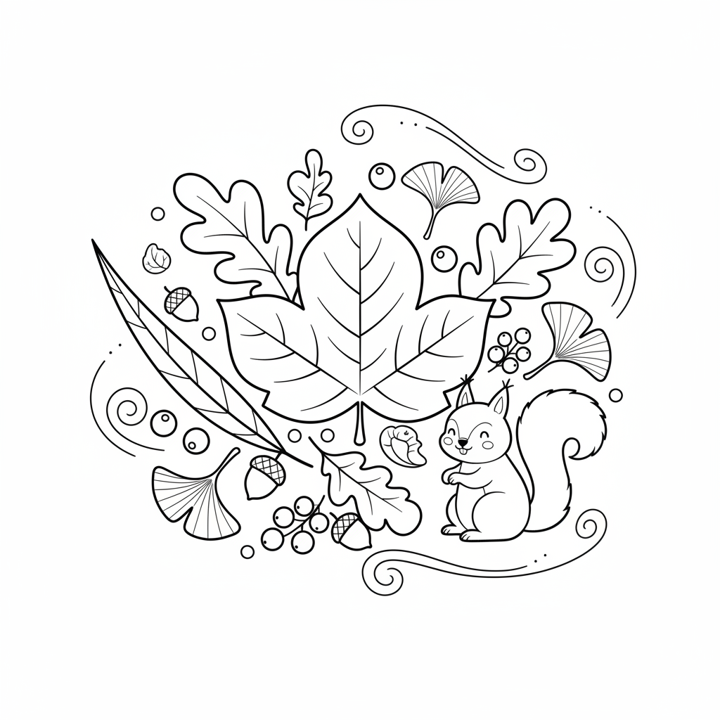 Coloriage feuilles d automne coloriage 2