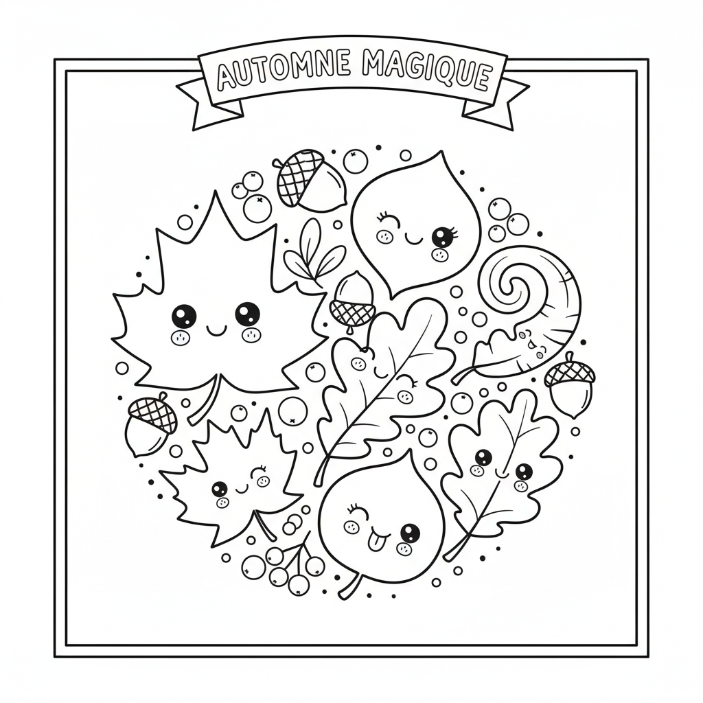 Coloriage feuilles d automne coloriage 4