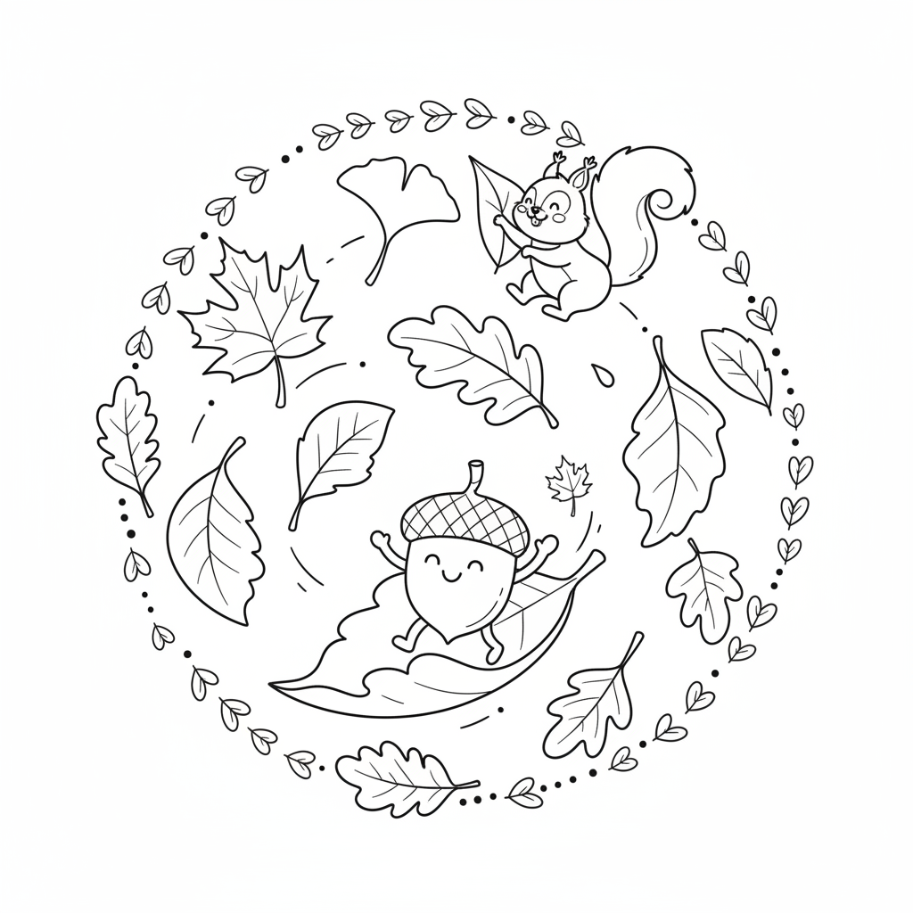 Coloriage feuilles d automne coloriage 5