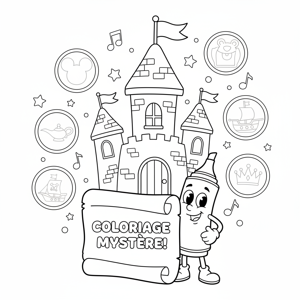 Coloriage Feutre Coloriage Mystere Disney Gratuit à Imprimer