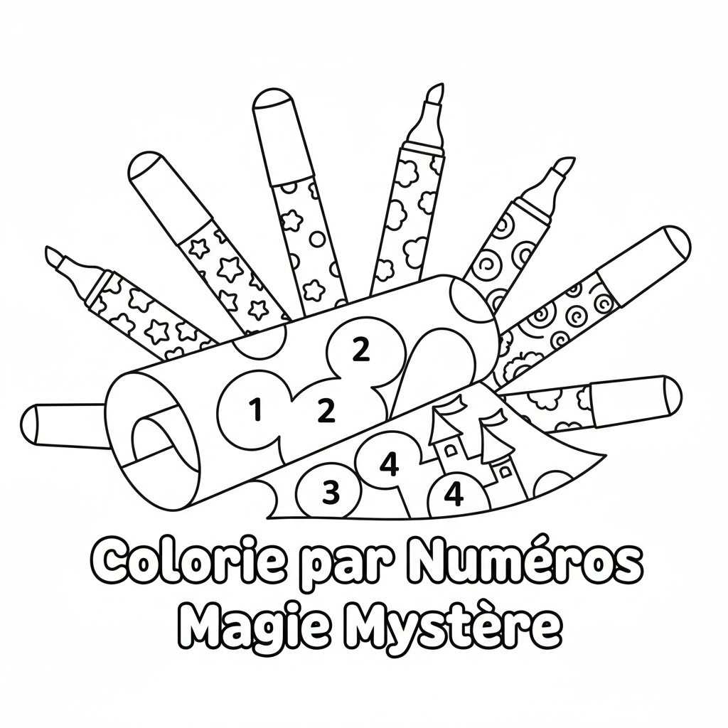 Coloriage feutre pour coloriage mystere disney 1