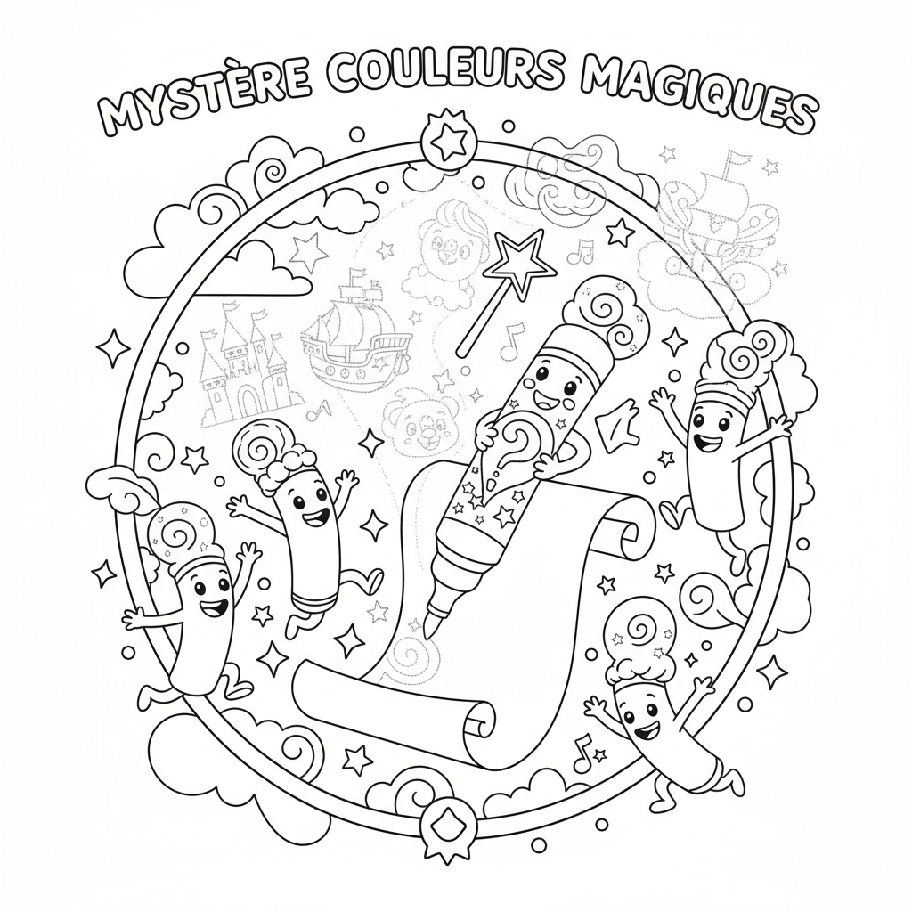 Coloriage feutre pour coloriage mystere disney 5