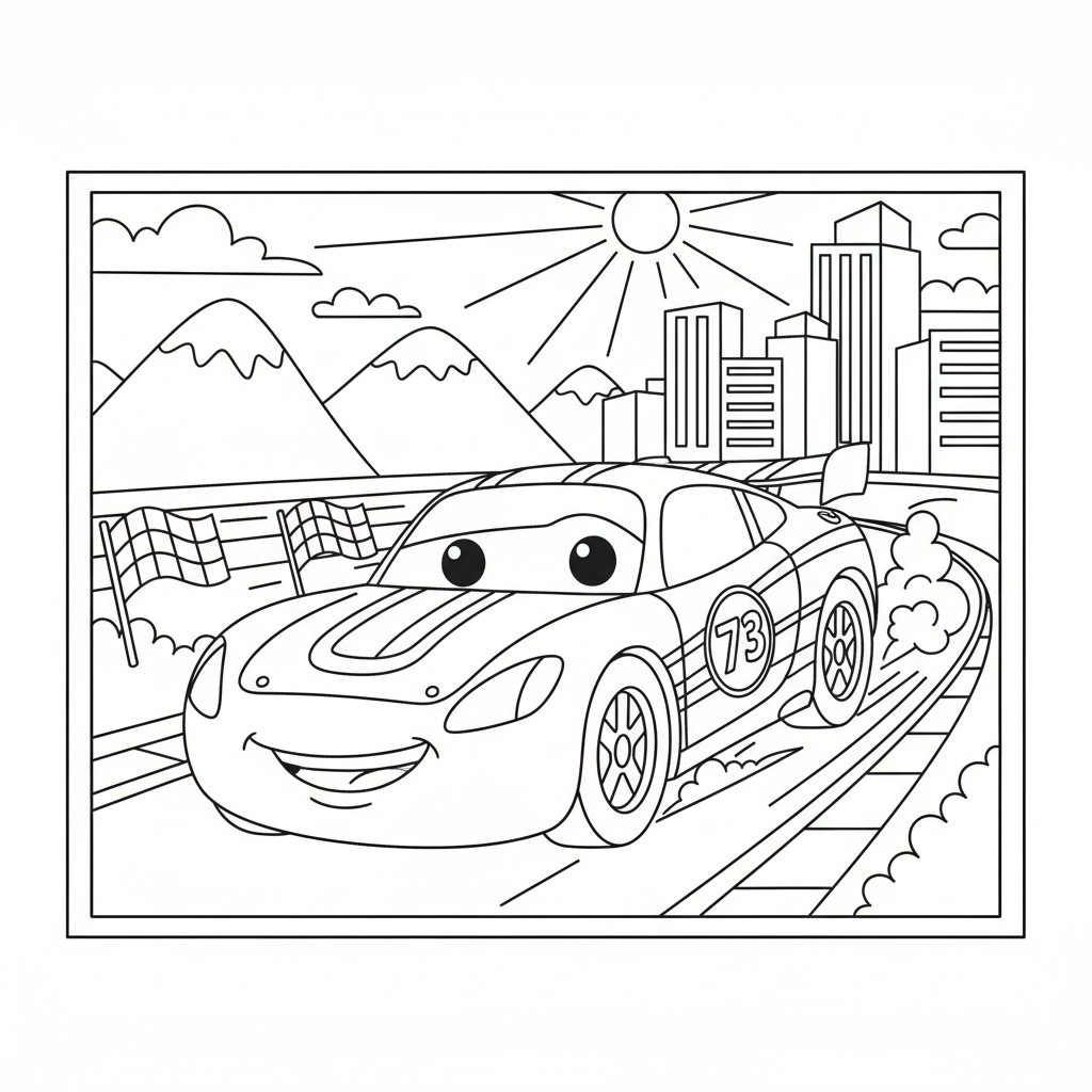 Coloriage flash mcqueen coloriage 2