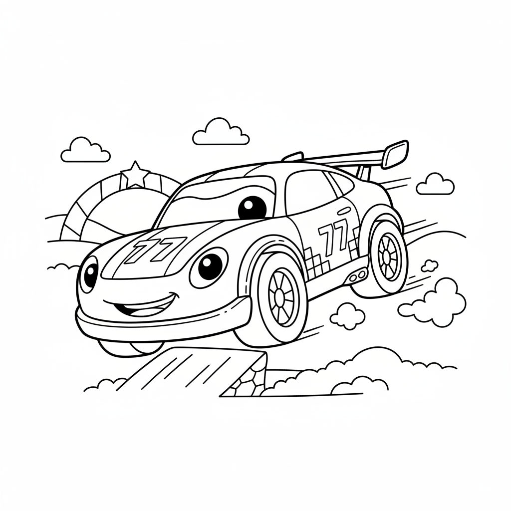 Coloriage flash mcqueen coloriage 5