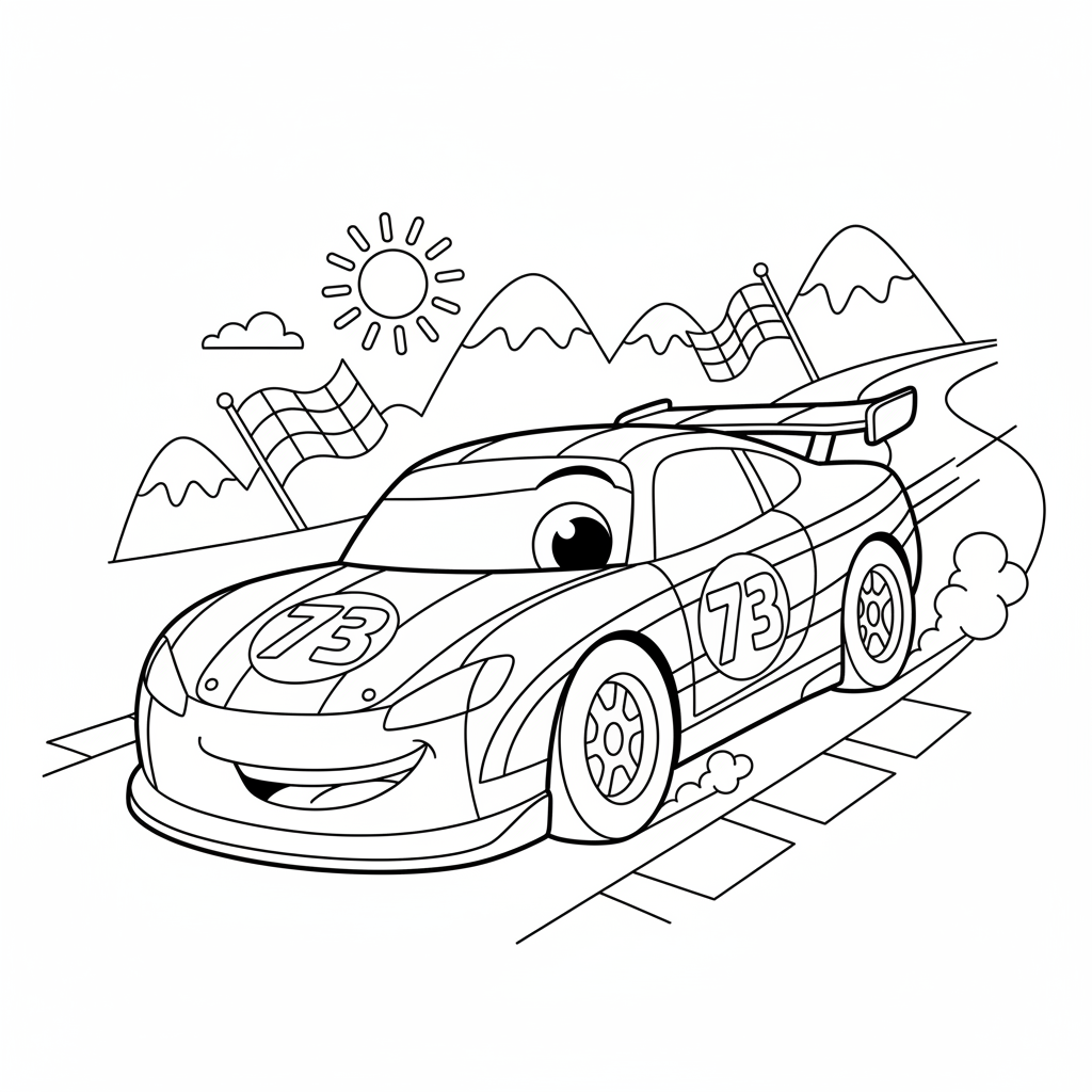 Coloriage flash mcqueen coloriage à imprimer 2