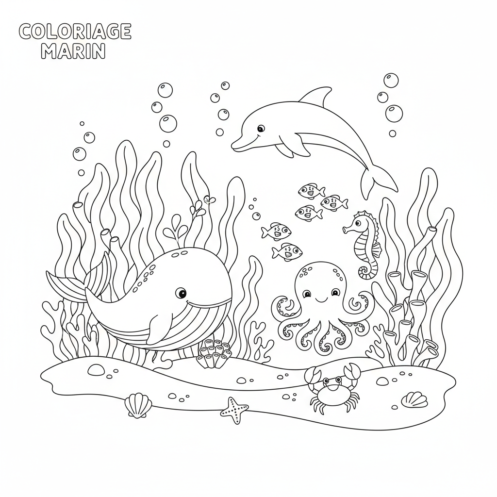 Coloriage forêt coloriage à imprimer animaux 3