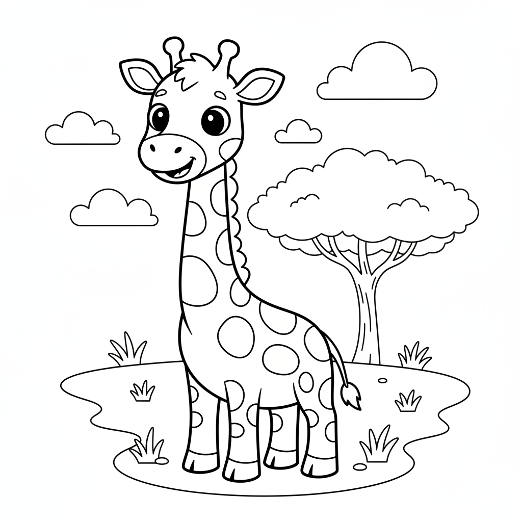 Coloriage Girafe Coloriage Gratuit à Imprimer